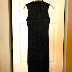 F21 Turtleneck Sleeveless Sweater Sparkle Dress